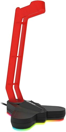FANTECH Soporte de auriculares Tower RGB, soporte para auriculares para jugadores Gaming PC Accesorios (rojo)