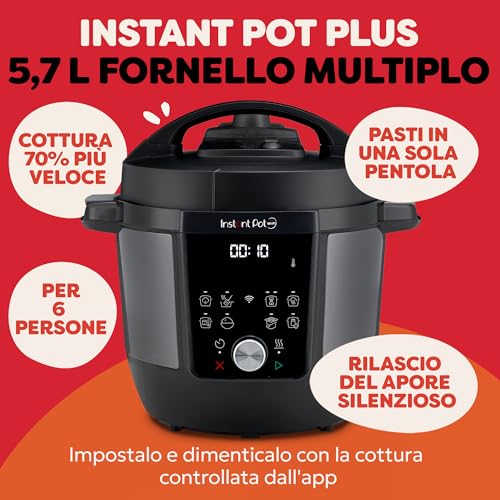 Instant Pot Plus – Multicooker 9 In 1 Da 5,7L In Acciaio Inossidabile Spazzolato, Cuoce A Pressione, Cottura Lenta, Cuociriso, Rosola, Prepara Yogurt, Scalda, Cuoce A Vapore, Sous Vide, Sterilizza - 2