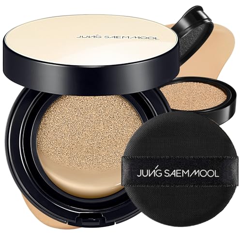 Image of JUNG SAEM MOOL Essential Skin Nuder Cushion | Natural Finish, Buildable Coverage Cushion Foundation by Korean Makeup Artist (Refill Included, 0.98 Fl Oz, SPF 50), 23 Medium Deep