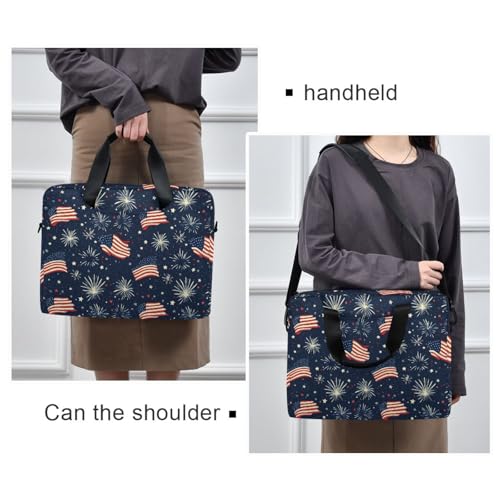 Bolso Maletín para Laptop con Estampado de Bandera, 13-15.6 in miniatura 2