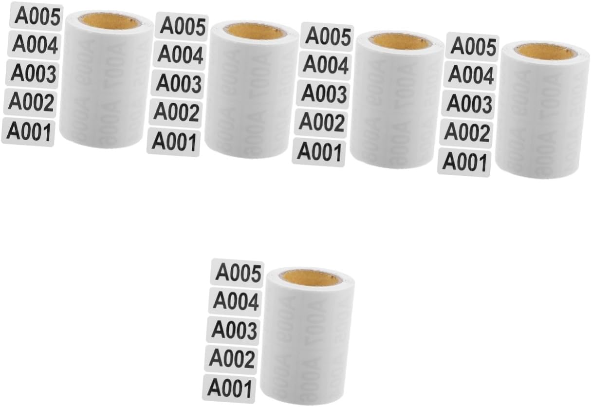 ABOOFAN 5 Rolls Organize Your Inventory Numbered Sticker Labels Sticker by Number Self Adhesive Labels for Clothing -a999