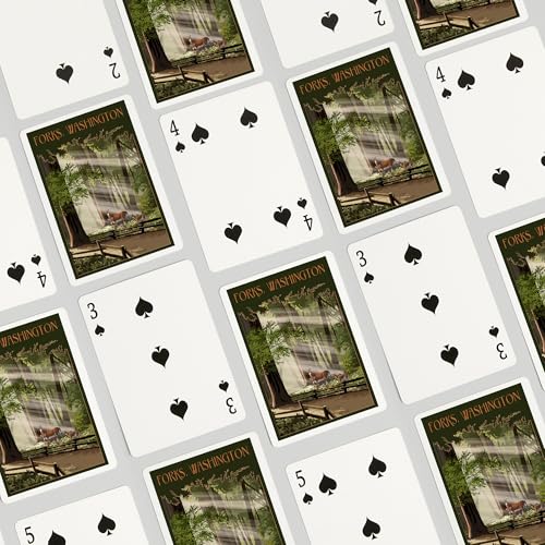 Naipes Poker Forks Washington Deer Fawn Parque Nacional miniatura 4
