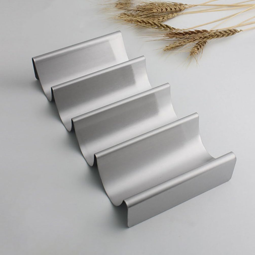 3pcs Stainless Steel Taco Holder Stand Design for Tacos Pancakes and Burritos for Family Gatherings Camping and Outdoor Bbqs and Dishwasher Safe