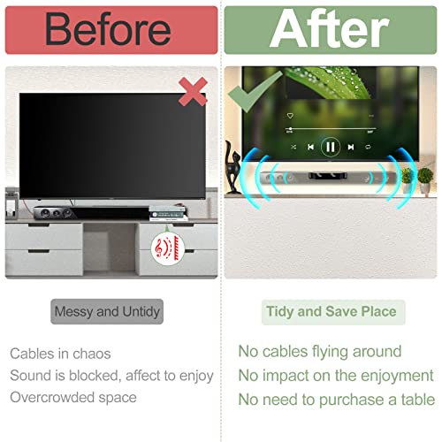 Soundbar Wall Mount Bracket For Samsung Hw-F450 Hw-E450 Hw-E350 Hw-C451 Hw-C450 Hw-D550 Ht-Ws1G Hw-D350 Hw-D450 Ws1G & More, Metal Black Subwoofer Speaker Stands Wall Bracket Holder Ah61-03768A #TOP1