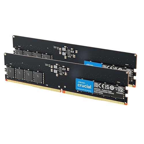 Crucial 16GB DDR5 RAM Kit (2x8GB), 4800MHz (PC5-38400) CL40 UDIMM 288-Pin Desktop Memory, Compatible with 13th Gen Intel Core and AMD Ryzen 7000 - CT2K8G48C40U5 - 16GB Kit (2x8GB) - 4800MHz