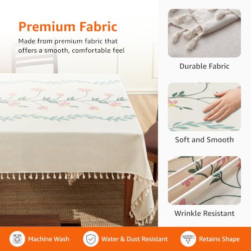 Image of Amazon Basics Tablecloth for Dining Table Cover, Microfiber Fabric Rectangle Tablecloth, 40x60 Inches 4 Seater (Green, 4 Seater)
