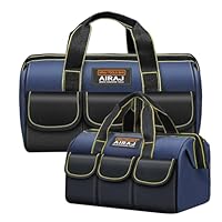 AIRAJ Werkzeugtasche 14\ und 18“,Weit öffnender Werkzeugtasche Mit 5 Taschen,Blau-schwarze Kleine Multifunktionale Aufbewahrungstasche Für Verschiedene Werkzeuge,Elektriker,Zimmermann,Mechaniker