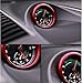 TLIFORT Dashboard Center Clock Surrounding Compass Cover Aluminum Ring Emblem Sticker for Porsche 911 718 Cayenne Macan Panamera, etc.(Red)