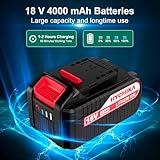 HYCHIKA Electric Chainsaw with 10" 3/8 Chain, 18V Cordless Chain Saws with 4000 mAh Battery and Charger, Electric Saws to Cut Wood and Trees, Handheld Tree Saw Petrol with Oiler, Gifts for Men Women - Image 5