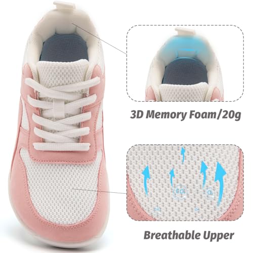 Women's Wide Toe Box Barefoot Sneakers Walking Slip On Shoes Zero Drop Running Sneakers Breathable Non Slip Casual Jogging Shoes3