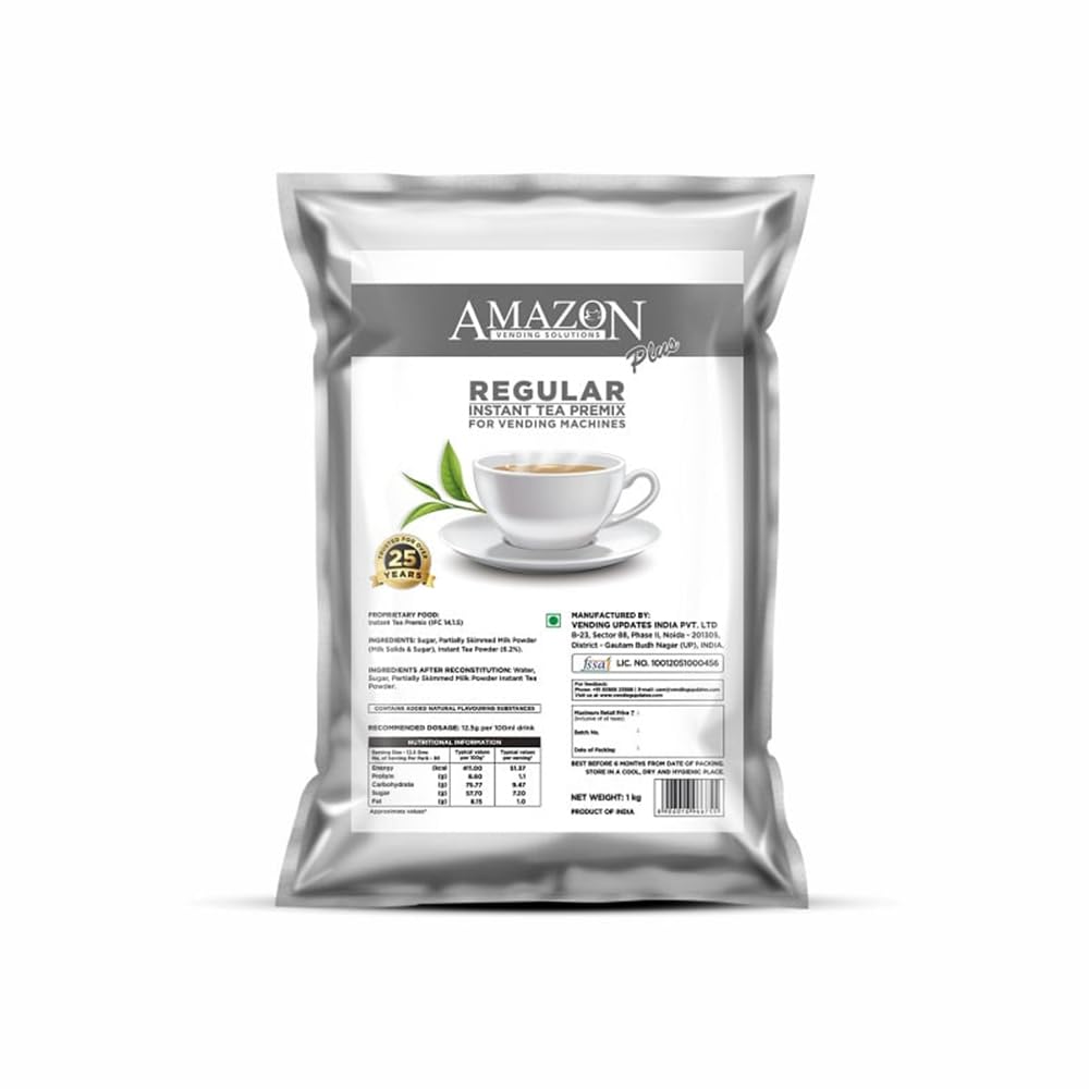 AMAZON 3 in 1 Plain/Regular Tea Plus Instant Tea Premix Powder 1 Kg (Premix Contains Tea, Milk and Sugar) for Vending Machine (B09NYF3MLL) Amazon Price History, Amazon Price Tracker