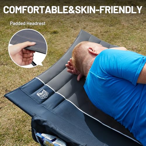 Timber Ridge Extra Wide Heavy Duty Camping Cot for Adult, Easy Set Up Oversized Sleeping Cot with Carry Bag for Camping, Travel and Outdoors, Support up to 450lbs by TIMBER RIDGE - Image 6
