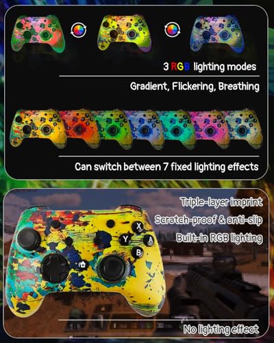 Manette de jeu sans fil compatible téléphone, PC, Switch | 3 modes Bluetooth/|4G/filaire + adaptateur USB-C et clip pour