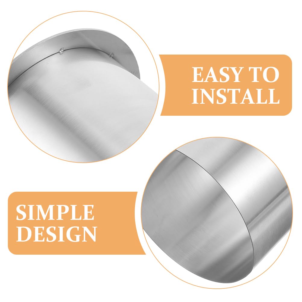 PartyKindom Drop-in Trash Chute: Stainless Steel Round Countertop Trash Grommet Built-in Can Waste Bucket for Home Bathroom Kitchen Restaurant Dining Hall
