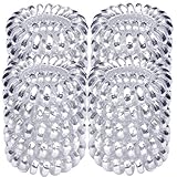 QY 10PCS Colorful Bright Colors Plastic Spiral Coil Wrist Band Key Ring Chain Glossy Solid Color