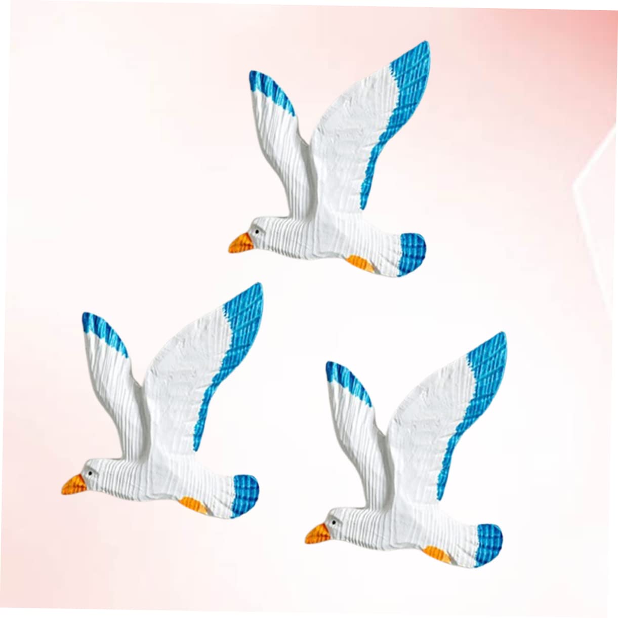 3pezzi Uccelli Appesi in Resina Gabbiani Da Parete in Gabbiani Appesi Per Casa Decorazione Creativa Per Pareti e Soffitti