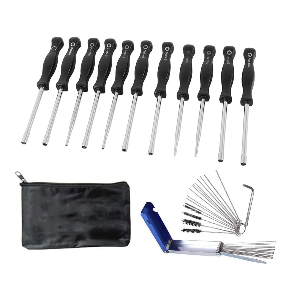 (11pcs ) Carburetor Adjustment Tool Set for 2 Cycle Small Engine Echo Stihl Poulan Husqvarna MTD Ryobi Homelite Trimmer Weed Eater Chainsaw with