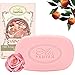 Produktbild Feste Seife 100g Rose Un Air d'Antan®/Duftseife mit Rosa, Pfirsich/Bio-Süßmandelöl & Bio Argänol/Handseife Stück/Seife Bio/Festes Duschgel/Organische Seife/So Mild Wie Savon De Marseille
