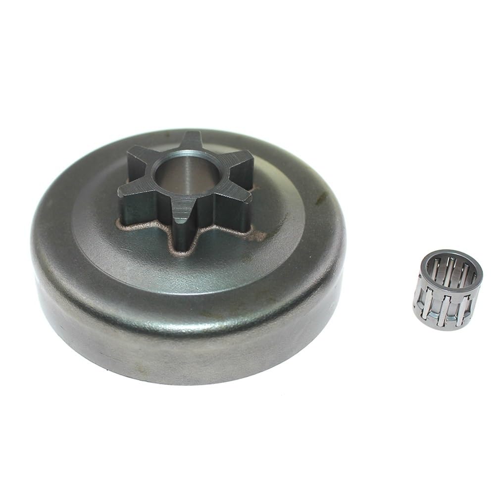 Tambor de embrague 3/8" 6T para motosierras 350, 401 y 420, rodamiento de transmisión compatible