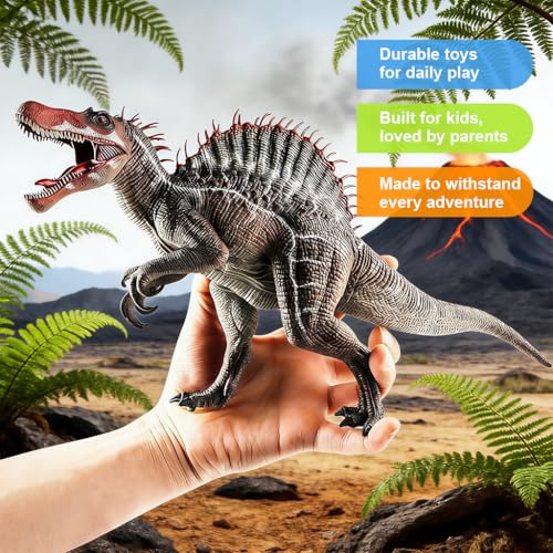 Image of PATPAT 14.5 inch Spinosaurus Toy, Realistic Spinosaurus Action Figure with Action Jaw, Collectible Jurassic Dinosaur Toy for Kids Gift, Educational Play & Home Decoration, 37x18x10cm