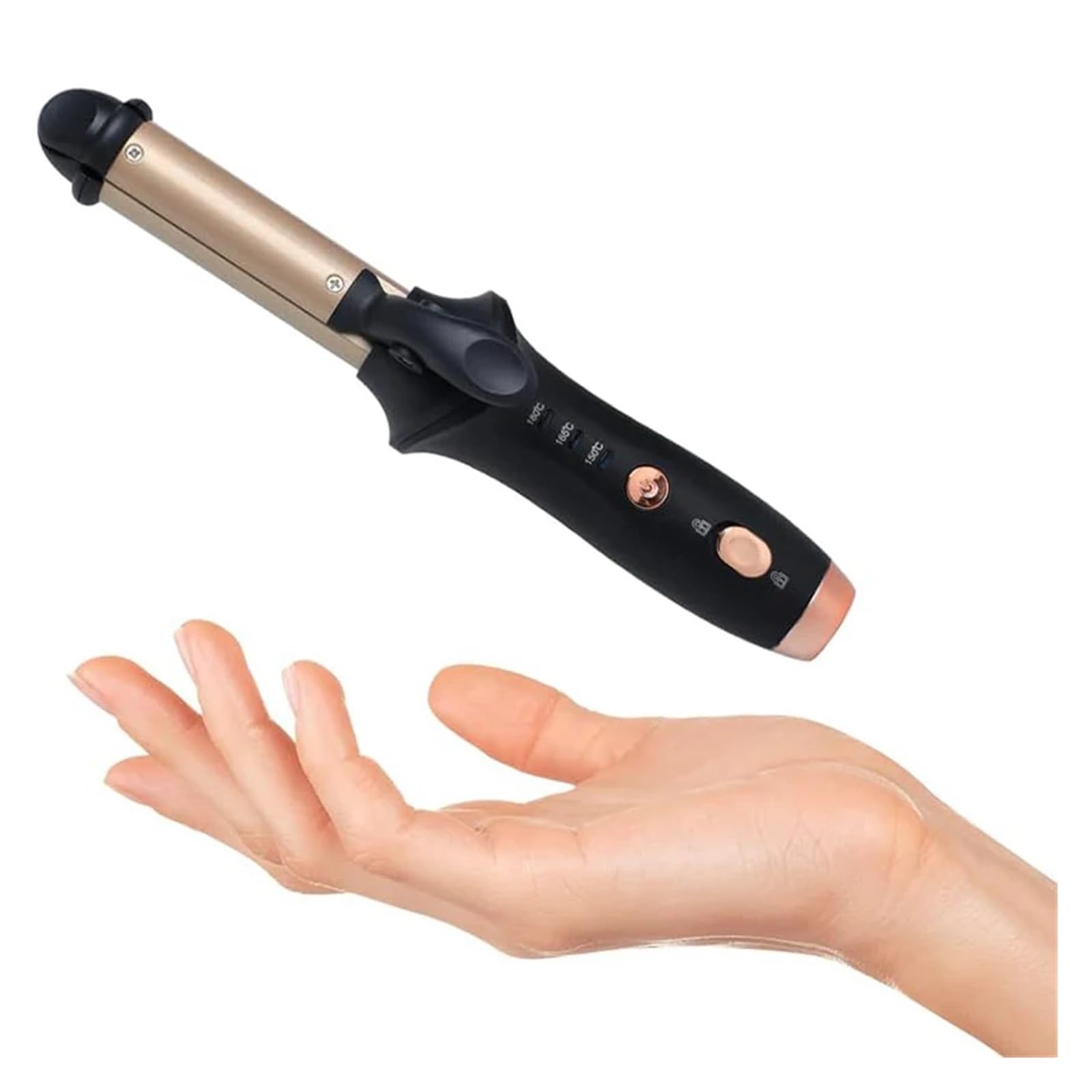 Mini plancha rizadora de pelo 2 en 1, minivarita rizadora de viaje for cabello corto, planchas de pelo inalámbricas cuicui (Size : Rosa)