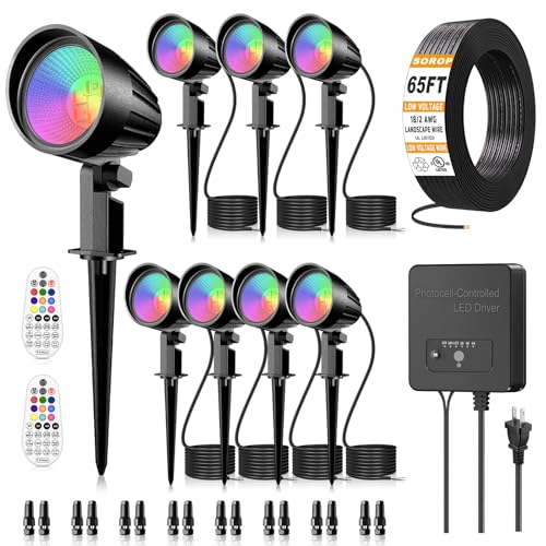 RGBW Landscape Lights Kit with Remote 8-Pack