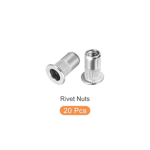 Vista 22 de METALLIXITY 100 tuercas de remache (M3), tuercas roscadas de aleación de aluminio, para sujetadores mecánicos de muebles, tono plateado