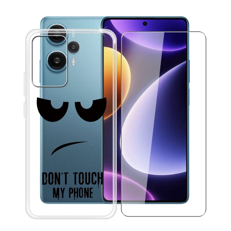 Custodia JIAFEI Per Xiaomi Poco F5 – Cover In Vetro Temperato Sfumato E TPU, Protezione Antiurto, Design Elegante - 4