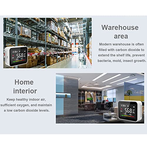 Qican WiFi Smart CO2 Detector Portátil Monitor de Qualidade do Ar Medidor de Alarme de CO2 LCD Tempe