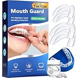 Night Guards for Teeth Grinding, Mouth Guard for Grinding Teeth at Night, Food Grade Silicone, Professional Custom Protection, Save You $2,000, Including 12 Cleaning Tablets 1.5 * 2in+1.8 * 2.3in