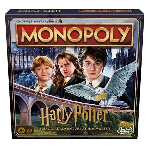 Hasbro Gaming Monopoly Harry Potter Edition Board Game | A Magical Adventure at Hogwarts | Ages 8 and Up | 2 to 6 Players | Family Games | Gifts for Kids and Adults