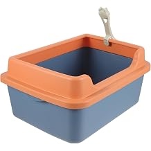 Balacoo 1 Set Semi Enclosed Cat Litter Box Durable Household Toilet for Cats Pets with Shovel Self Cleaning Easy for Indoor Use