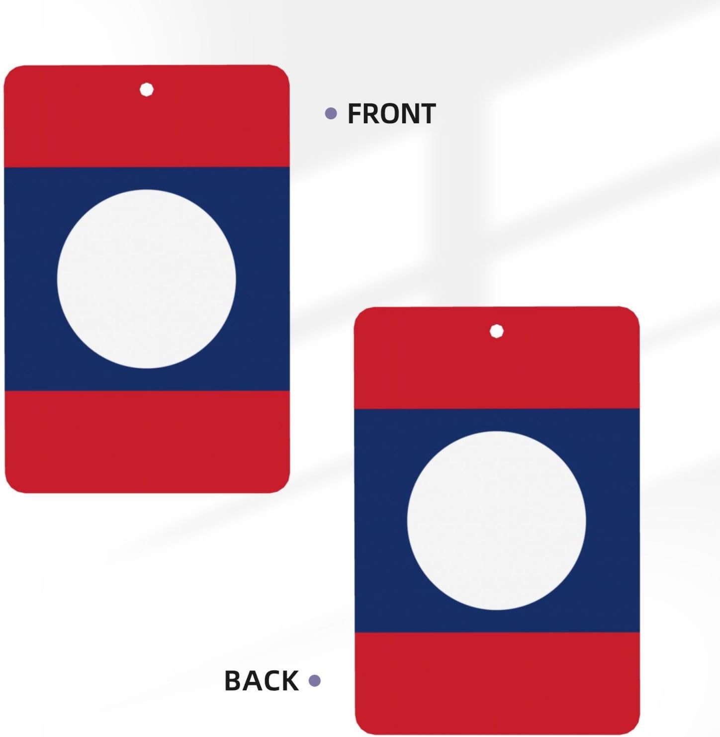 Flag Of Laos Car Air Fresheners Cards - 6 Pieces,Cardstock Scented Decor For Cars,Bedrooms, Closets image 3