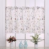 1. Fashion Cafe Vorhang aus 100% hochwertigen Stoffen, weiches Gefühl, atmungsaktiv und harmlos, hochwertige Handwerkskunst. Beste Wahl für die Dekoration von Küche, Zuhause oder Café.