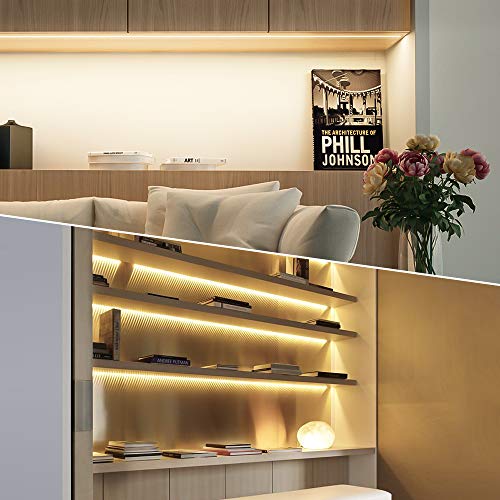 Novostella Led Under Cabinet Lighting Kit 6.5Ft, Usb 500Lm Led Ribbon Strip Lights Bars, Under Counter Lighting For Kitchen, Showcase,Closet, 120 Leds, 2700K Warm White, 4Pcs #TOP4