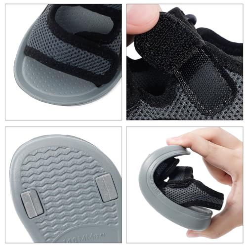 Image of MK MATT KEELY Unisex Kids Summer Slide Sandals Baby Comfort Anti-Slip Open Toe Adjustable Walking Beach Shower Shoes for Boys Girls