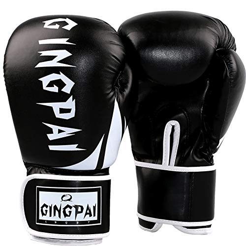 Gants noirs MMA 10 Oz pour entraînement de boxe et fitness au sac de frappe