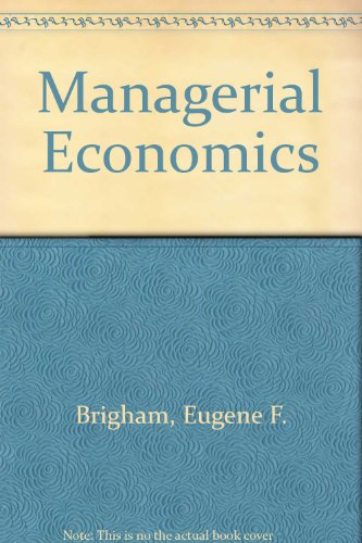 Managerial Economics 0030974925 Book Cover