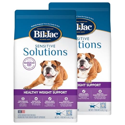 Bil-Jac Healthy Weight Support Formula Dry Dog Food, All Life Stages All Breeds, Made with Fresh Chicken, 6lb (2-Pack)
