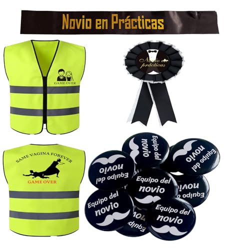 jenich Despedida de solteiro colete despedida de solteiro banda noivo em prática insígnia namorado equipa de noivo Groom to Be presente acessórios despedida de solteiro