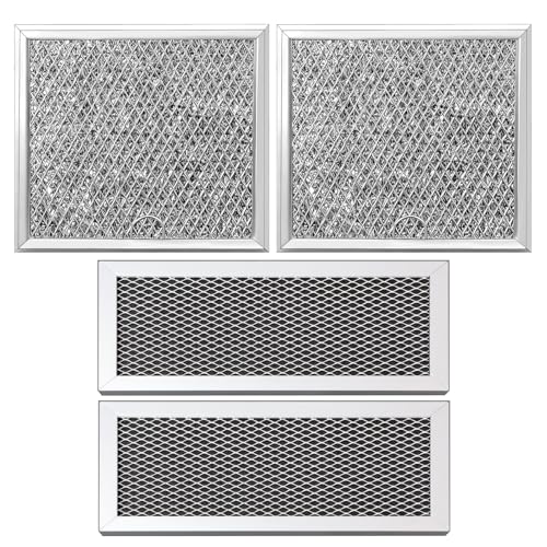 Image of 4Pcs Microwave Charcoal Filter and Grease Filter Set, OEM Quqlity Filter for Samsung ME19R7041FS, ME19R7041FS/AA, ME19R7041FT, ME19R7041FT/AA, ME19R7041FB, ME19R7041FB/AA