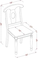 Vista 8 de Juego de comedor de 7 piezas para 6 mesas de comedor ovaladas y 6 sillas de comedor