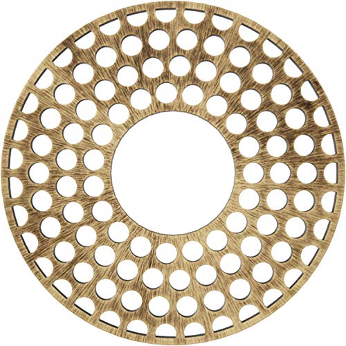Ekena Millwork CMPP26FFABS Fink Architectural Grade PVC Pierced, Antiqued Brass Urethane Ceiling Medallions 26"OD x 9 1/2"ID x 3/4"P