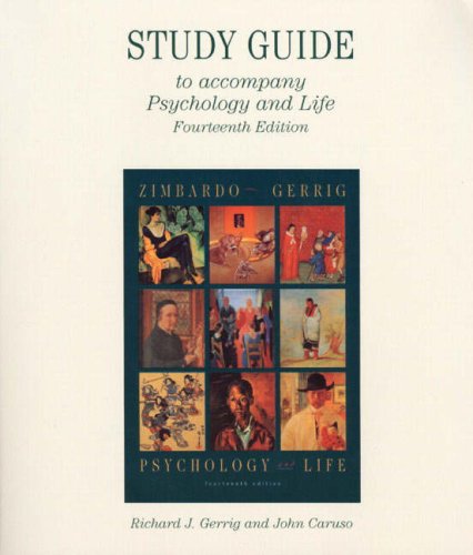 Study Guide to Accompany Psychology and Life Study Guide to Accompany Psychology and Life