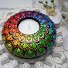 Tea Light Candle Holder Silicone Mold - by Happy Dotting Company - Round Shape - Tealight Candle Molds for Cement Casting - DIY & Creative Projects - Dotting and Mandala Art