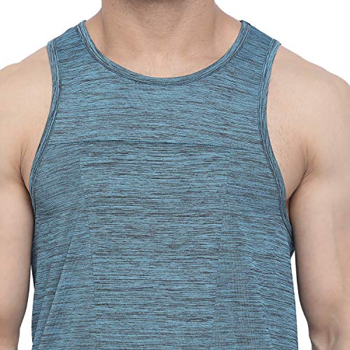 Image of CHKOKKO Men Polyester Printed Gym Co-Ord Sets Sleeveless Tank Top With Shorts