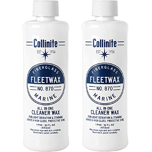 Collinite 870 All-In-One Cleaner Wax for Marine/RV. Removes Oxidation + Restores Look + Provides High Gloss Shine in One Single Step. Provides UV Protection & Prevents Oxidation. (16 fl oz) - 2 Pack