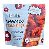 Chilitos Sweet, Sour & Spicy Chamoy Candy - Mexican Gummy Candy & Chamoy Gushers for All Ages, Authentic Dulces Mexicanos Enchilados as Seen on TikTok! (6 oz Bag, Peach Rings)