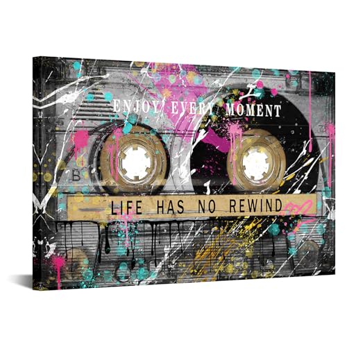 KREATIVE ARTS Vintage Graffiti Street Art Canvas Retro Cassette T...