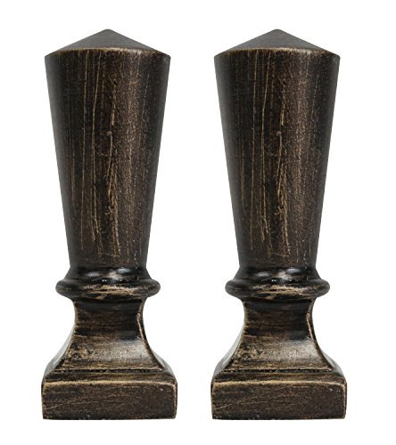 Image of Urbanest Set of 2 Olivet Lamp Finial, 2 1 /2-inch Tall, Antique Bronze